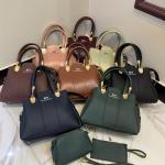 Women's Pink Rexine 3-Piece Handbag Set