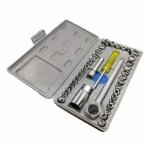 40 Pcs Socket Wrench Set – Stainless Steel Ratchet Tool Kit 1/4 & 3/8 Drive for Car Repair & Home DIY