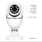360° Panoramic Security Camera Bulb – WiFi Smart Home Camera HD Indoor Surveillance with Easy Installation (White)